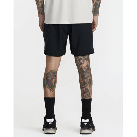 RVCA RVCA Men's Yogger Stretch 17" Short - Black Black S Mens Elastic Swim Trunks