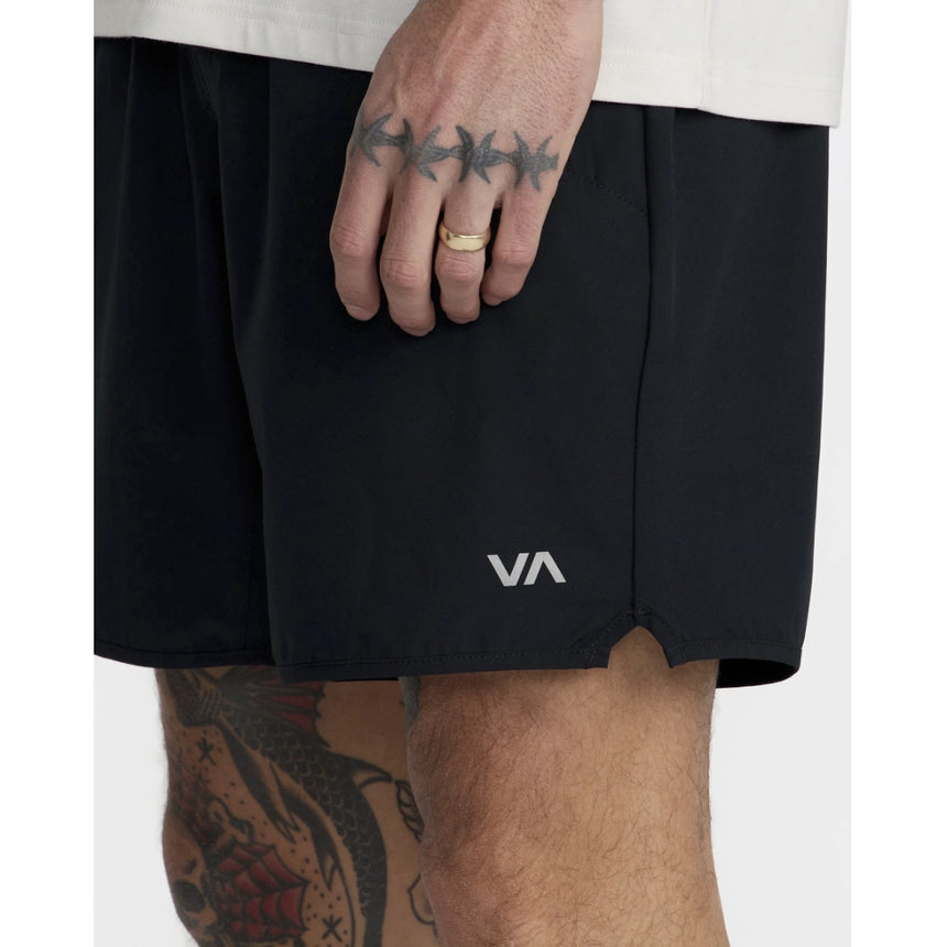 RVCA RVCA Men's Yogger Stretch 17" Short - Black Black S Mens Elastic Swim Trunks