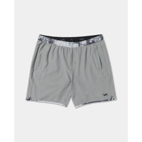 RVCA RVCA Men's Yogger Stretch Contrast 17" Short - Heather Grey Heather Grey S Mens Elastic Swim Trunks