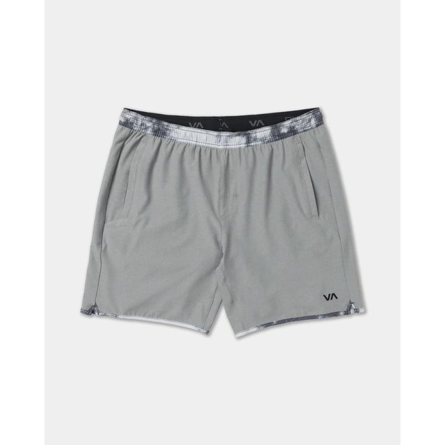 RVCA RVCA Men's Yogger Stretch Contrast 17" Short - Heather Grey Heather Grey S Mens Elastic Swim Trunks