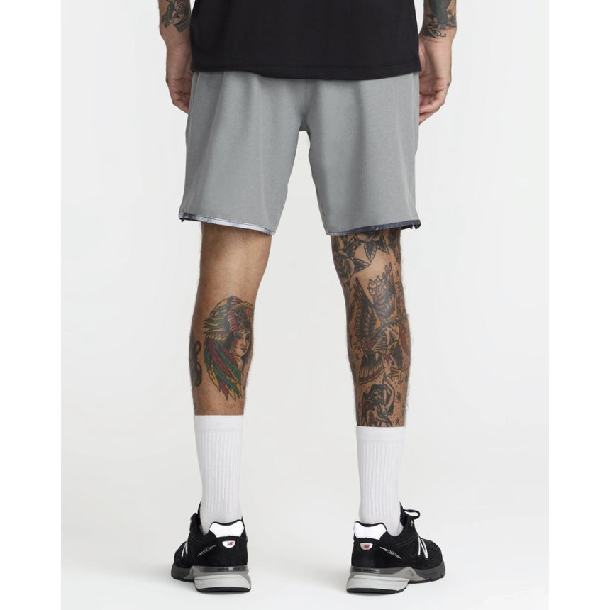 RVCA RVCA Men's Yogger Stretch Contrast 17" Short - Heather Grey Heather Grey S Mens Elastic Swim Trunks