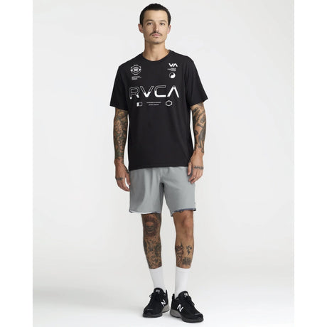 RVCA RVCA Men's Yogger Stretch Contrast 17" Short - Heather Grey Heather Grey S Mens Elastic Swim Trunks