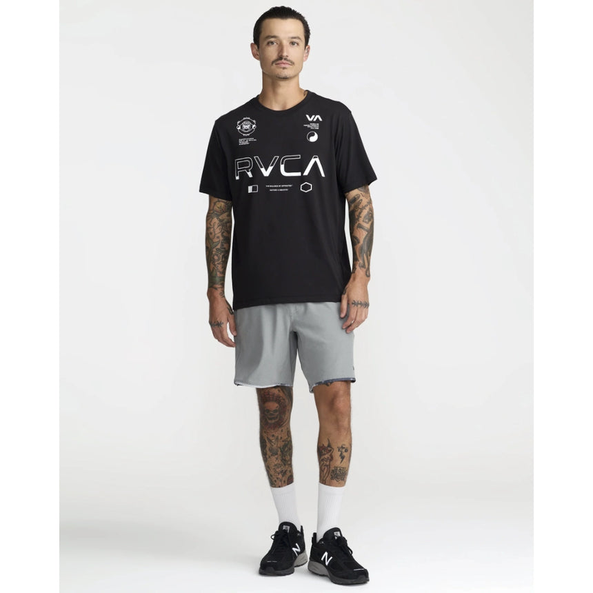 RVCA RVCA Men's Yogger Stretch Contrast 17" Short - Heather Grey Heather Grey S Mens Elastic Swim Trunks