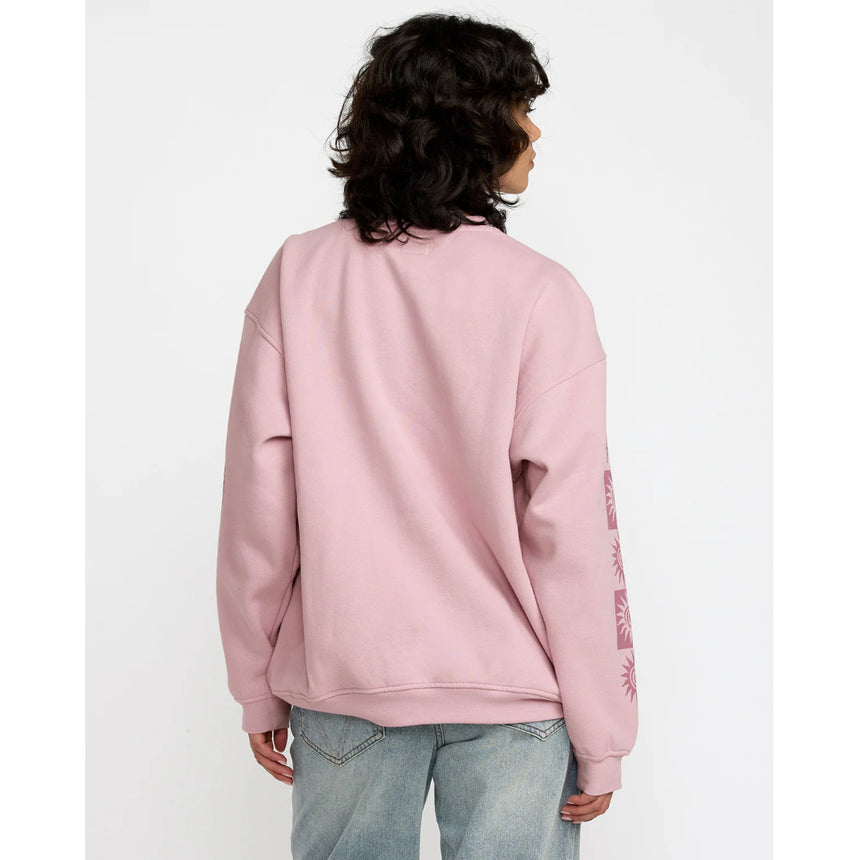 RVCA RVCA Women's Baggie Boyfriend Crew Lush Lilac XS Womens Pull Over Hoodies