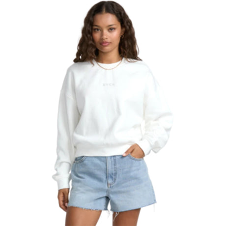 RVCA RVCA Women's Forever Fleece Vintage White S Womens Pull Over Hoodies