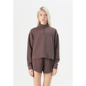RVCA RVCA Women's Glory Waffle Pullover Bear Brown XS Womens Pull Over Hoodies