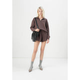 RVCA RVCA Women's Glory Waffle Pullover Bear Brown XS Womens Pull Over Hoodies