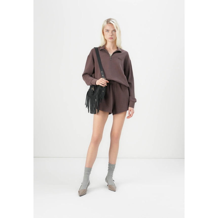 RVCA RVCA Women's Glory Waffle Pullover Bear Brown XS Womens Pull Over Hoodies