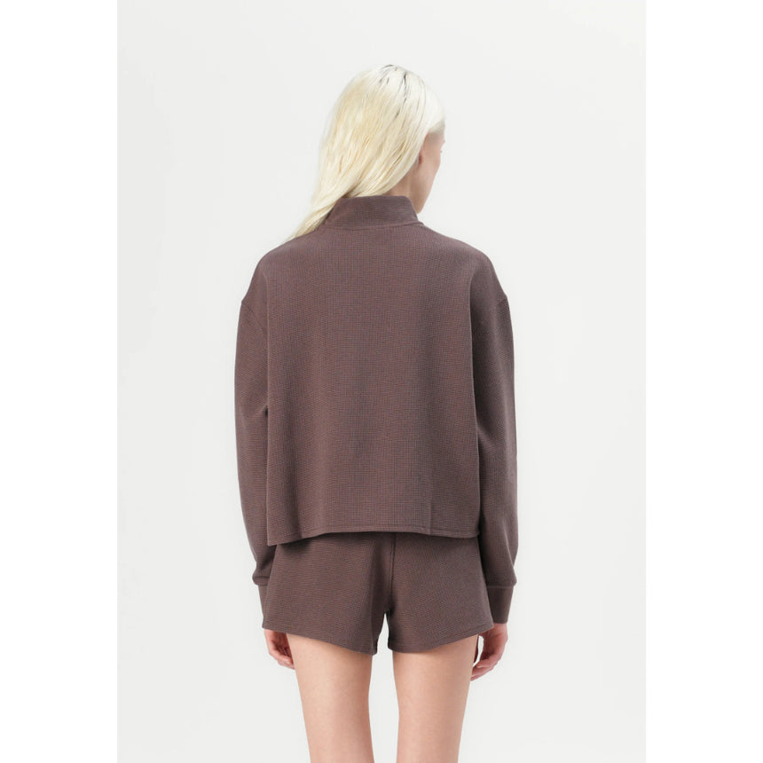 RVCA RVCA Women's Glory Waffle Pullover Bear Brown XS Womens Pull Over Hoodies