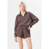 RVCA RVCA Women's Glory Waffle Pullover Bear Brown XS Womens Pull Over Hoodies