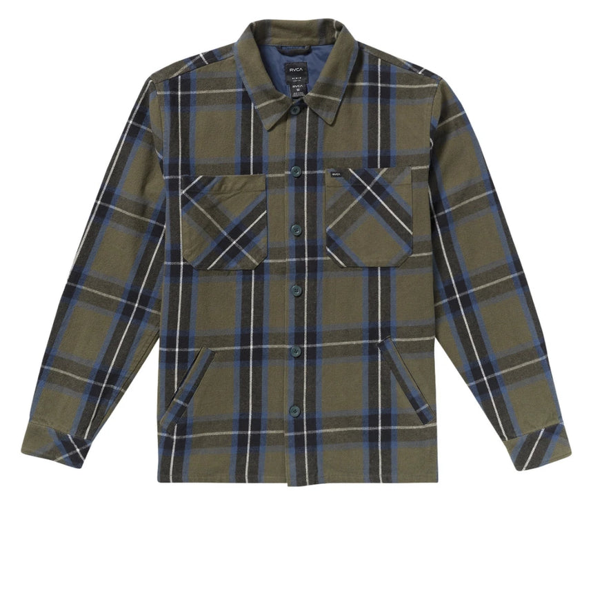 RVCA RVCA Men's Flight Risk Shirt Jacket - Hunter Green Hunter Green S Mens Street Jackets