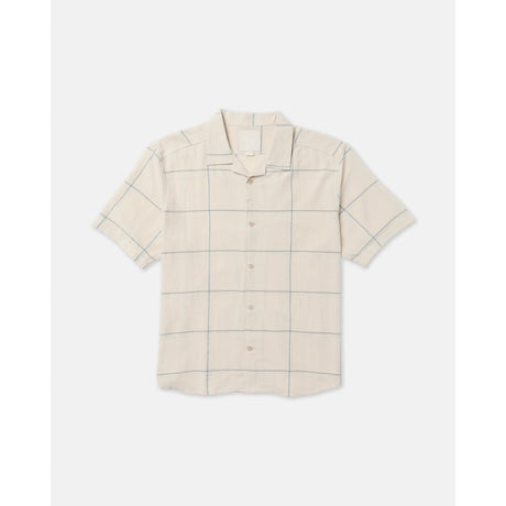 RVCA RVCA Men's Vacancy Short Sleeve Button Up Ceramic M Mens Button Up Short Sleeve Shirts