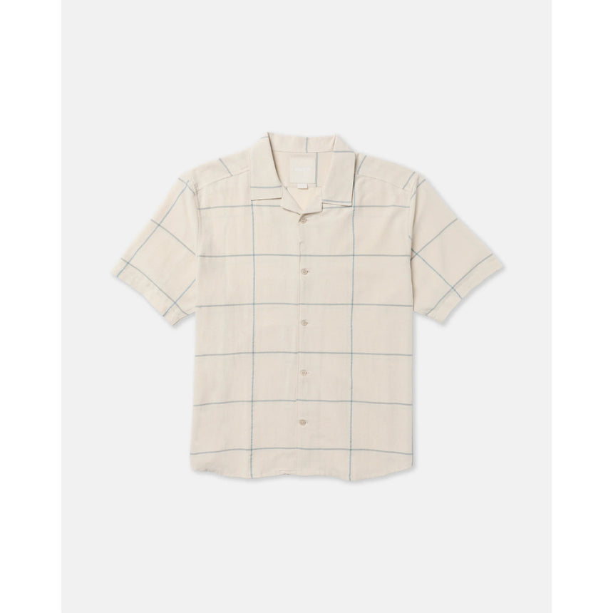RVCA RVCA Men's Vacancy Short Sleeve Button Up Ceramic M Mens Button Up Short Sleeve Shirts