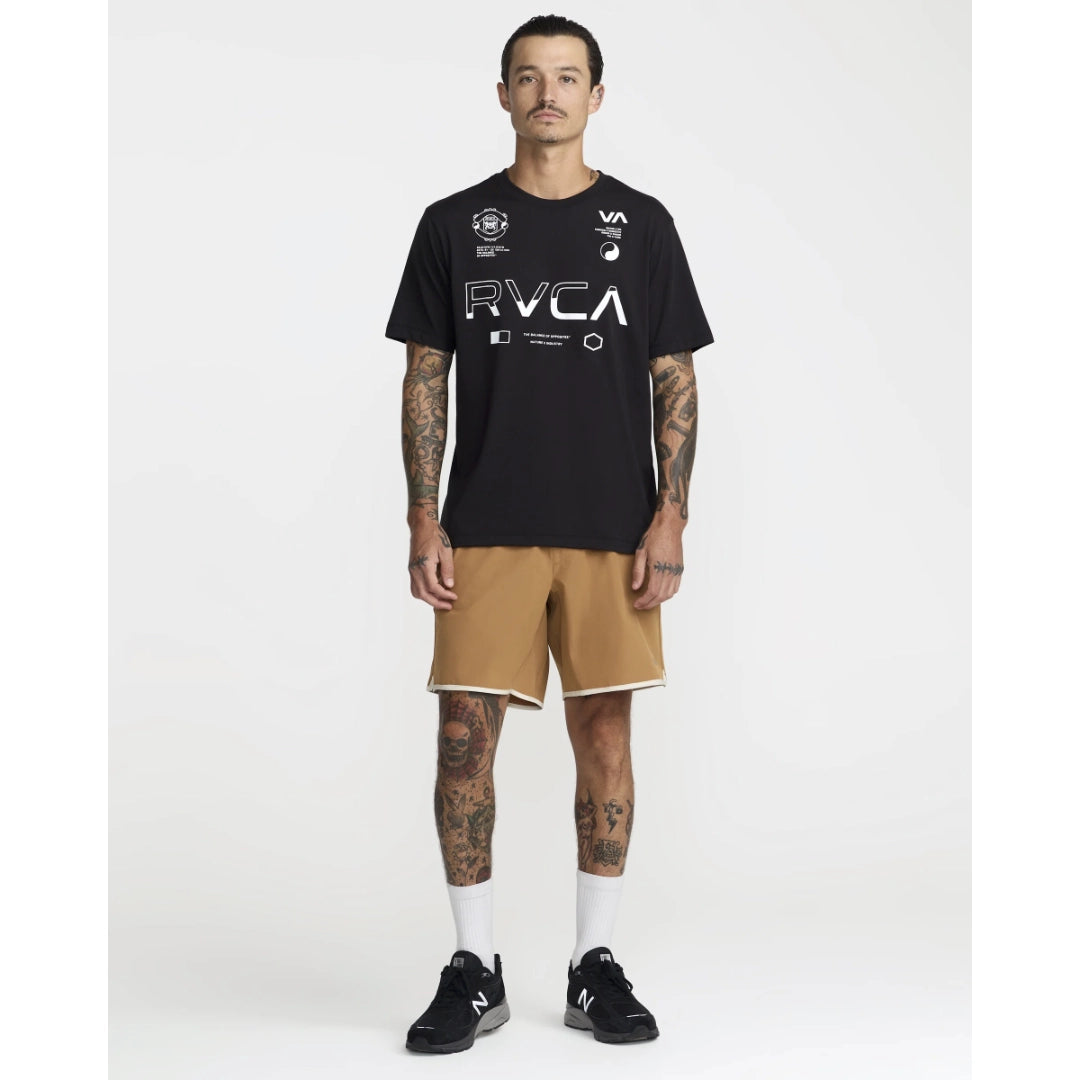 RVCA RVCA Men's Yogger Stretch Contrast 17" Short - Camel Camel S Mens Elastic Swim Trunks