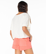 Roxy Roxy Women's Palm Stripe Dstf Tee Egret XS Womens T-Shirts