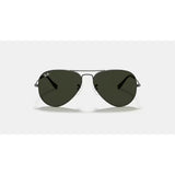 Ray Ban Ray Ban Aviator Classic Large Gunmetal G-15 Green Mens Sunglasses Lifestyle