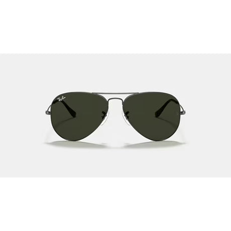 Ray Ban Ray Ban Aviator Classic Large Gunmetal G-15 Green Mens Sunglasses Lifestyle