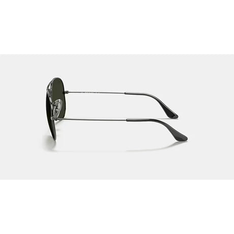 Ray Ban Ray Ban Aviator Classic Large Gunmetal G-15 Green Mens Sunglasses Lifestyle