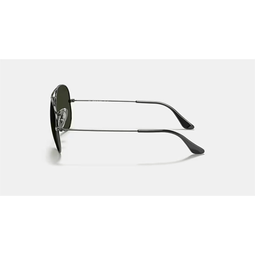 Ray Ban Ray Ban Aviator Classic Large Gunmetal G-15 Green Mens Sunglasses Lifestyle