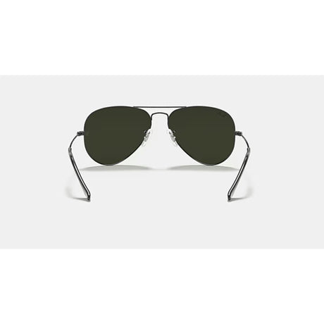 Ray Ban Ray Ban Aviator Classic Large Gunmetal G-15 Green Mens Sunglasses Lifestyle