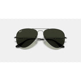 Ray Ban Ray Ban Aviator Classic Large Gunmetal G-15 Green Mens Sunglasses Lifestyle