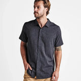 Roark Roark Men's Bless Up Short Sleeve Shirt - Black 2 Black 2 S Mens Button Up Short Sleeve Shirts