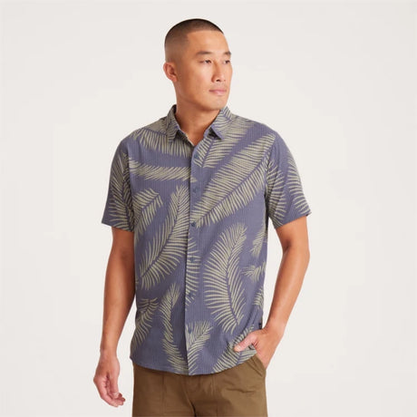 Roark Roark Men's Bless Up Short Sleeve Shirt - Fire Fern Slate Fire Fern Slate S Mens Button Up Short Sleeve Shirts