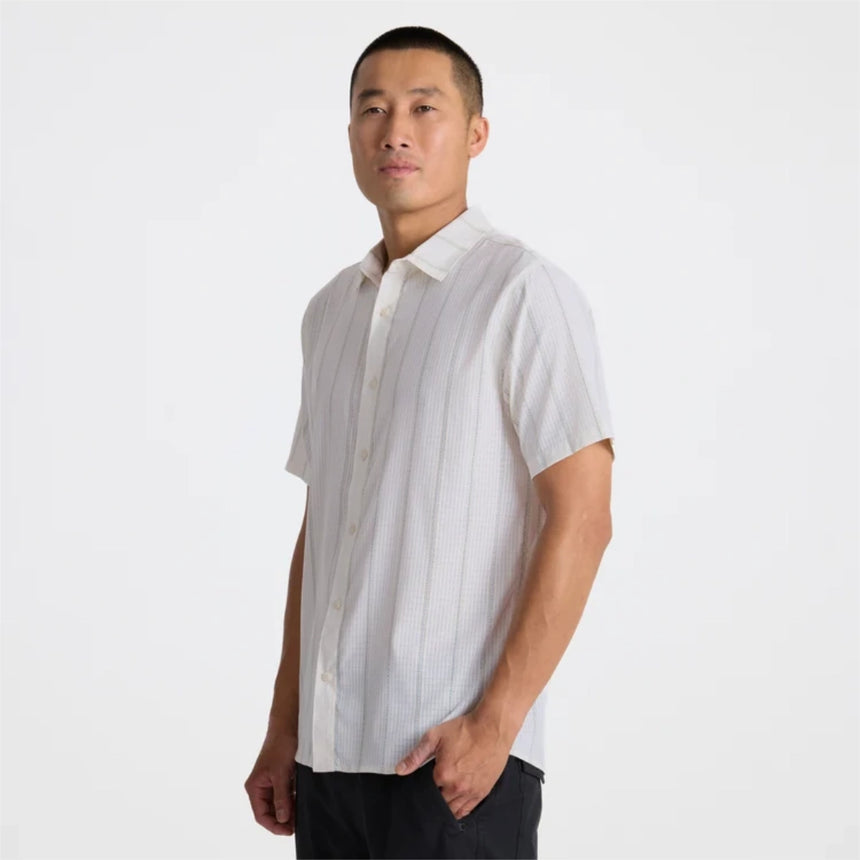 Roark Roark Men's Bless Up Stretch Shirt - Unbleached Unbleached S Mens Button Up Short Sleeve Shirts