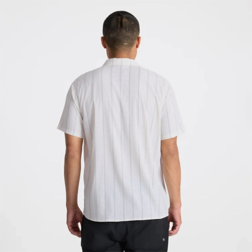 Roark Roark Men's Bless Up Stretch Shirt - Unbleached Unbleached S Mens Button Up Short Sleeve Shirts