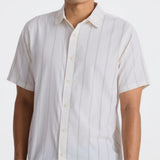 Roark Roark Men's Bless Up Stretch Shirt - Unbleached Unbleached S Mens Button Up Short Sleeve Shirts