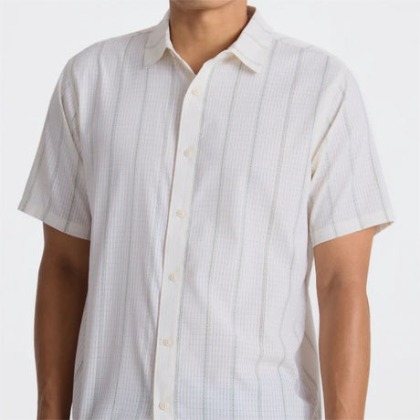 Roark Roark Men's Bless Up Stretch Shirt - Unbleached Unbleached S Mens Button Up Short Sleeve Shirts