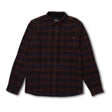 Roark Roark Men's Crossroads Organic Cotton Flannel - Dark Brown Dark Brown M Mens Flannel Long Sleeve Shirts