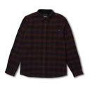 Roark Roark Men's Crossroads Organic Cotton Flannel - Dark Brown Dark Brown M Mens Flannel Long Sleeve Shirts