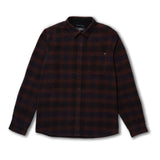 Roark Roark Men's Crossroads Organic Cotton Flannel - Dark Brown Dark Brown M Mens Flannel Long Sleeve Shirts