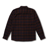 Roark Roark Men's Crossroads Organic Cotton Flannel - Dark Brown Dark Brown M Mens Flannel Long Sleeve Shirts