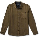 Roark Roark Men's Crossroads Organic Cotton Flannel - Dark Military Dark Military M Mens Flannel Long Sleeve Shirts