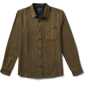Roark Roark Men's Crossroads Organic Cotton Flannel - Dark Military Dark Military M Mens Flannel Long Sleeve Shirts