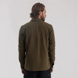 Roark Roark Men's Crossroads Organic Cotton Flannel - Dark Military Dark Military M Mens Flannel Long Sleeve Shirts