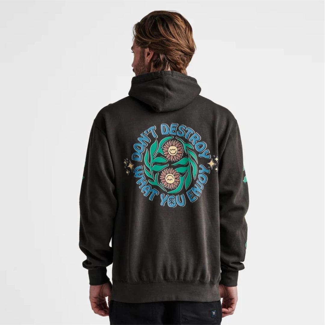 Roark Roark Men's Destroy Enjoy Fleece - Vintage Black Vintage Black S Mens Pullover Hoodies
