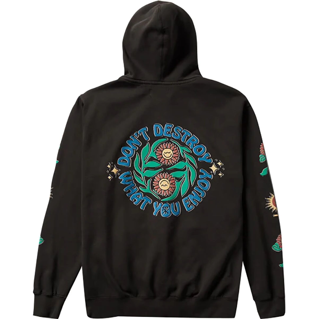 Roark Roark Men's Destroy Enjoy Fleece - Vintage Black Vintage Black S Mens Pullover Hoodies