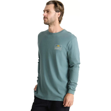 Roark Roark Men's Earth & Sea Long Sleeve Shirt - Slate Green Slate Green M Mens Long Sleeve T-Shirts