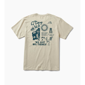 Roark Roark Men's G'Day W.A. Short Sleeve Shirt - Ivory Ivory S Mens T-Shirts