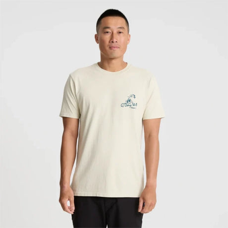 Roark Roark Men's G'Day W.A. Short Sleeve Shirt - Ivory Ivory S Mens T-Shirts