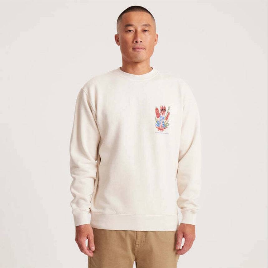 Roark Roark Men's House OF Darwin Crew - Bone Bone M Mens Pullover Hoodies