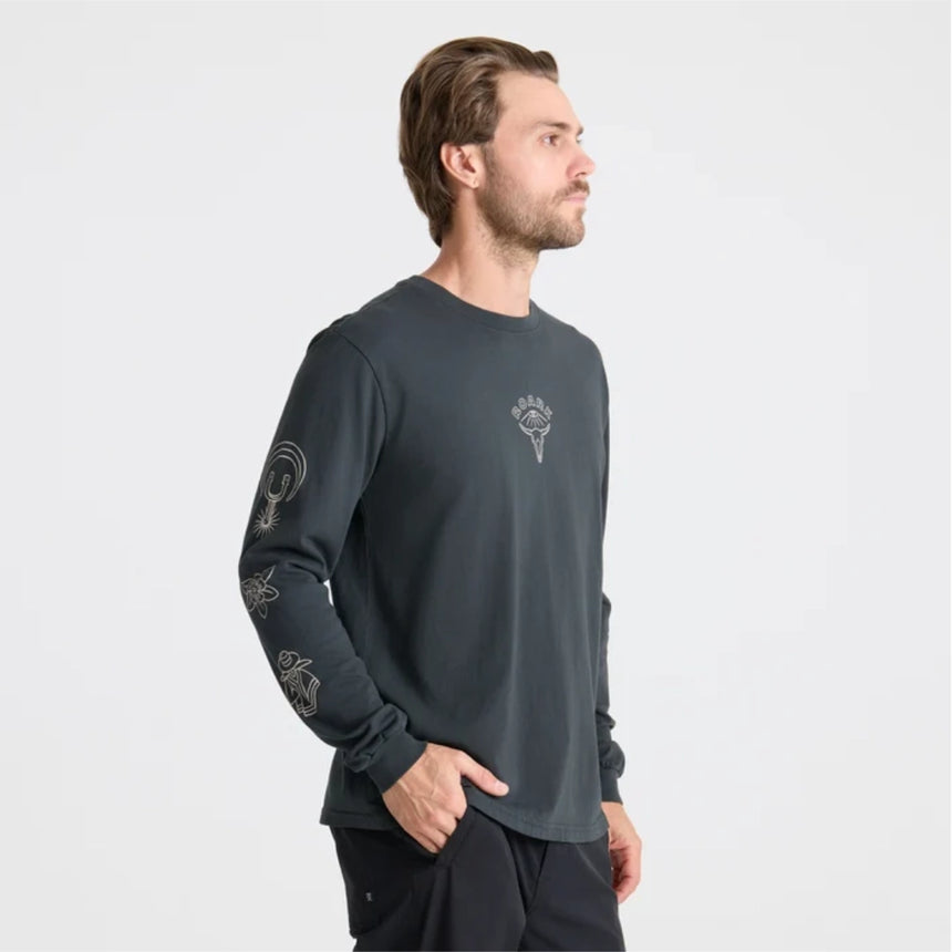 Roark Roark Men's Icons Long Sleeve Shirt - Black Black S Mens Long Sleeve T-Shirts
