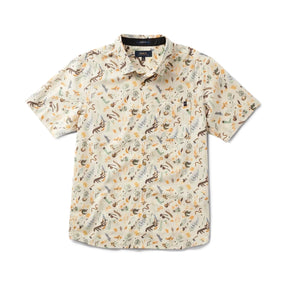 Roark Roark Men's Journey Short Sleeve Woven - Bendik Almond Paste Bendik Almond Paste S Mens Button Up Short Sleeve Shirts