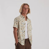 Roark Roark Men's Journey Short Sleeve Woven - Bendik Almond Paste Bendik Almond Paste S Mens Button Up Short Sleeve Shirts