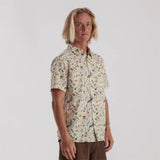 Roark Roark Men's Journey Short Sleeve Woven - Bendik Almond Paste Bendik Almond Paste S Mens Button Up Short Sleeve Shirts