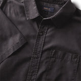 Roark Roark Men's Made To Fade Short Sleeve Woven - Washed Charcoal Washed Charcoal S Mens Button Up Short Sleeve Shirts