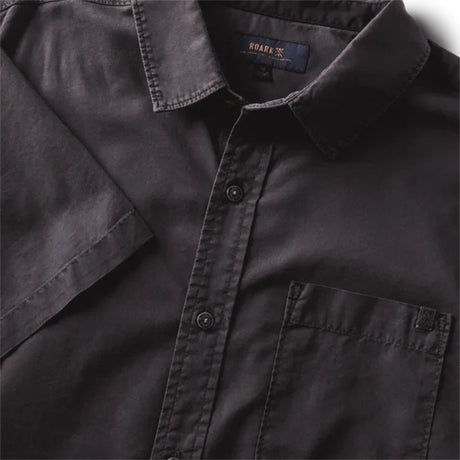 Roark Roark Men's Made To Fade Short Sleeve Woven - Washed Charcoal Washed Charcoal S Mens Button Up Short Sleeve Shirts